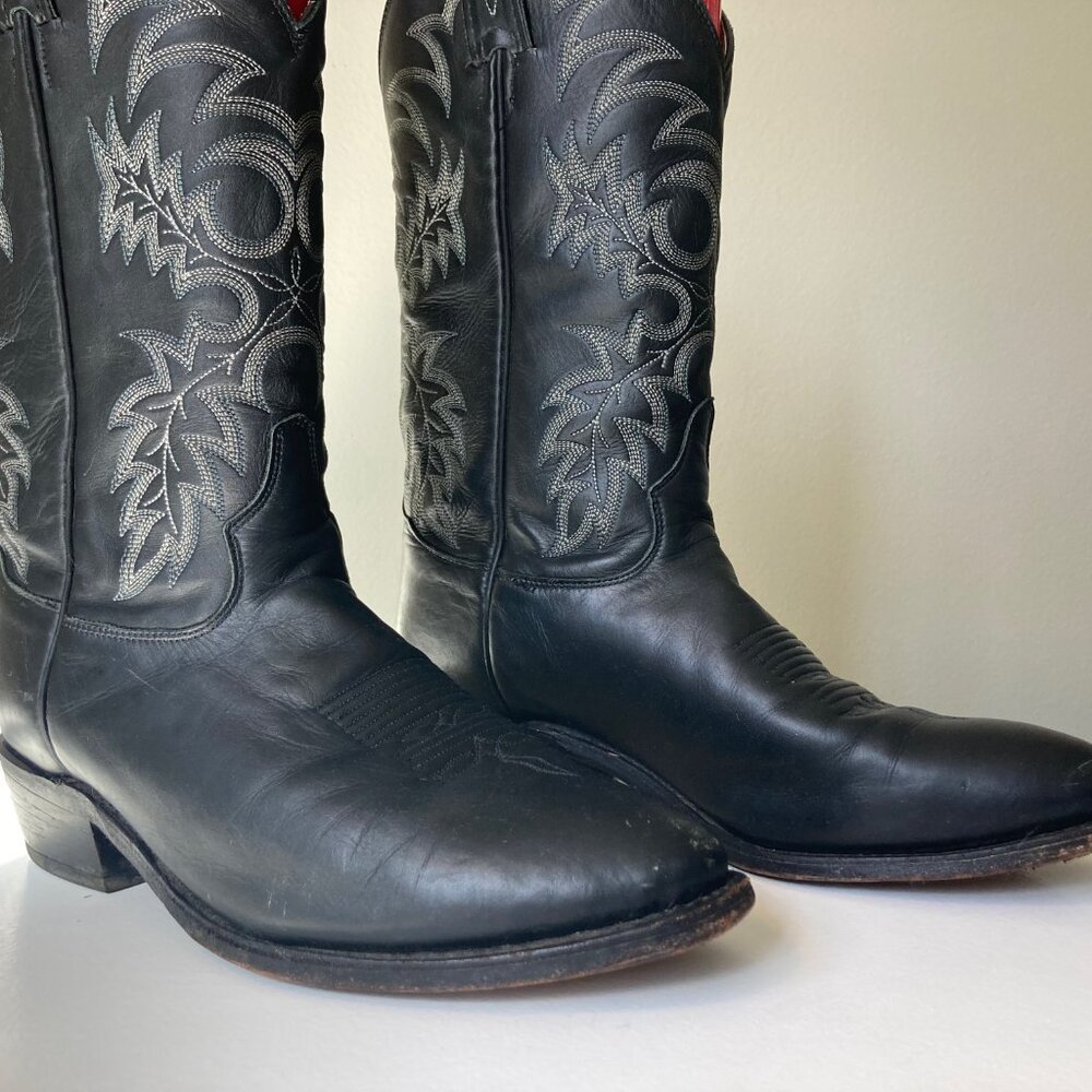 Tony Lama black cowboy boots